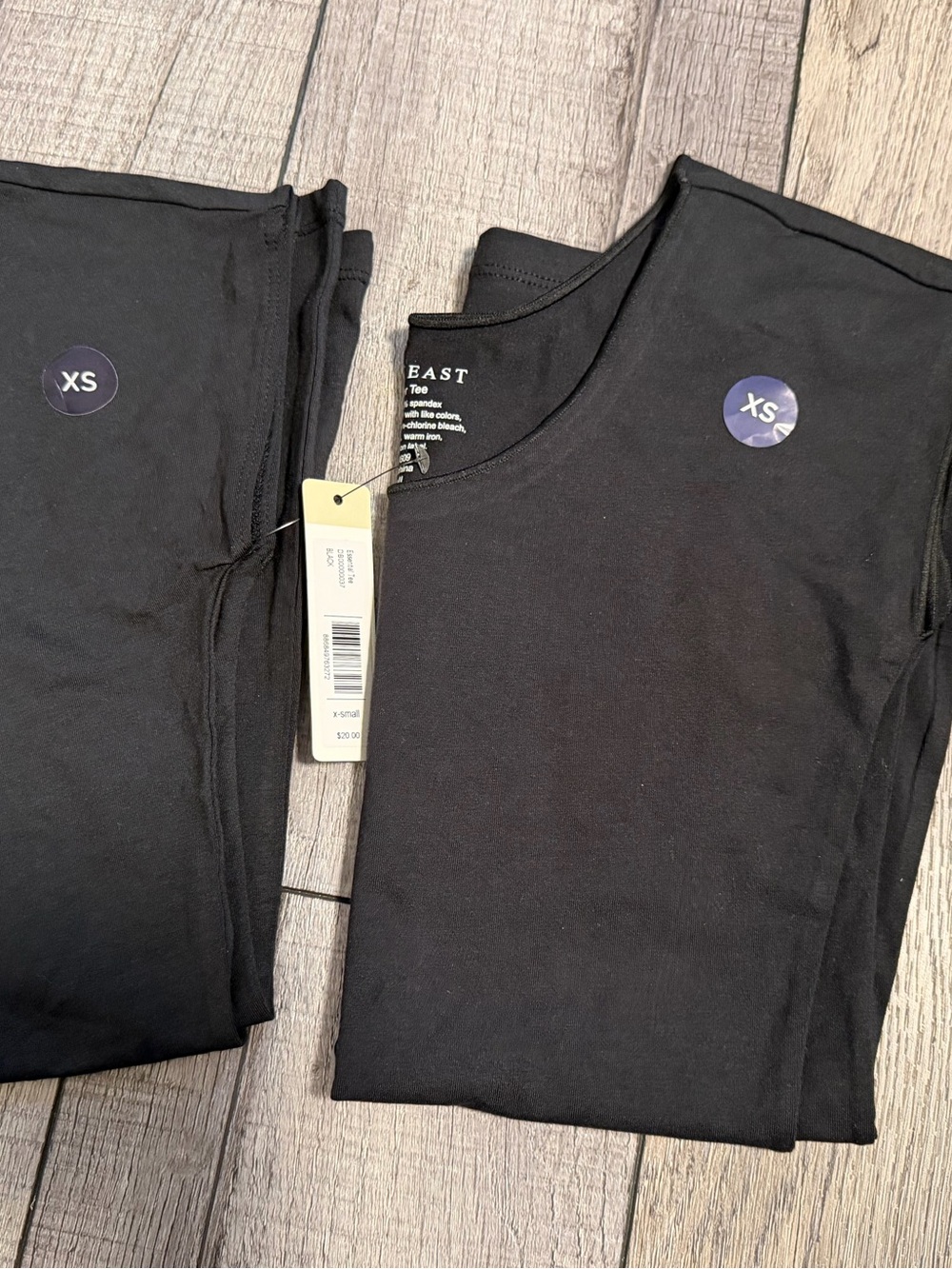 NWT Downeast Black essential Tee - Women's 
 cap sleeve layering tops set of 2 - Picture 3 of 6